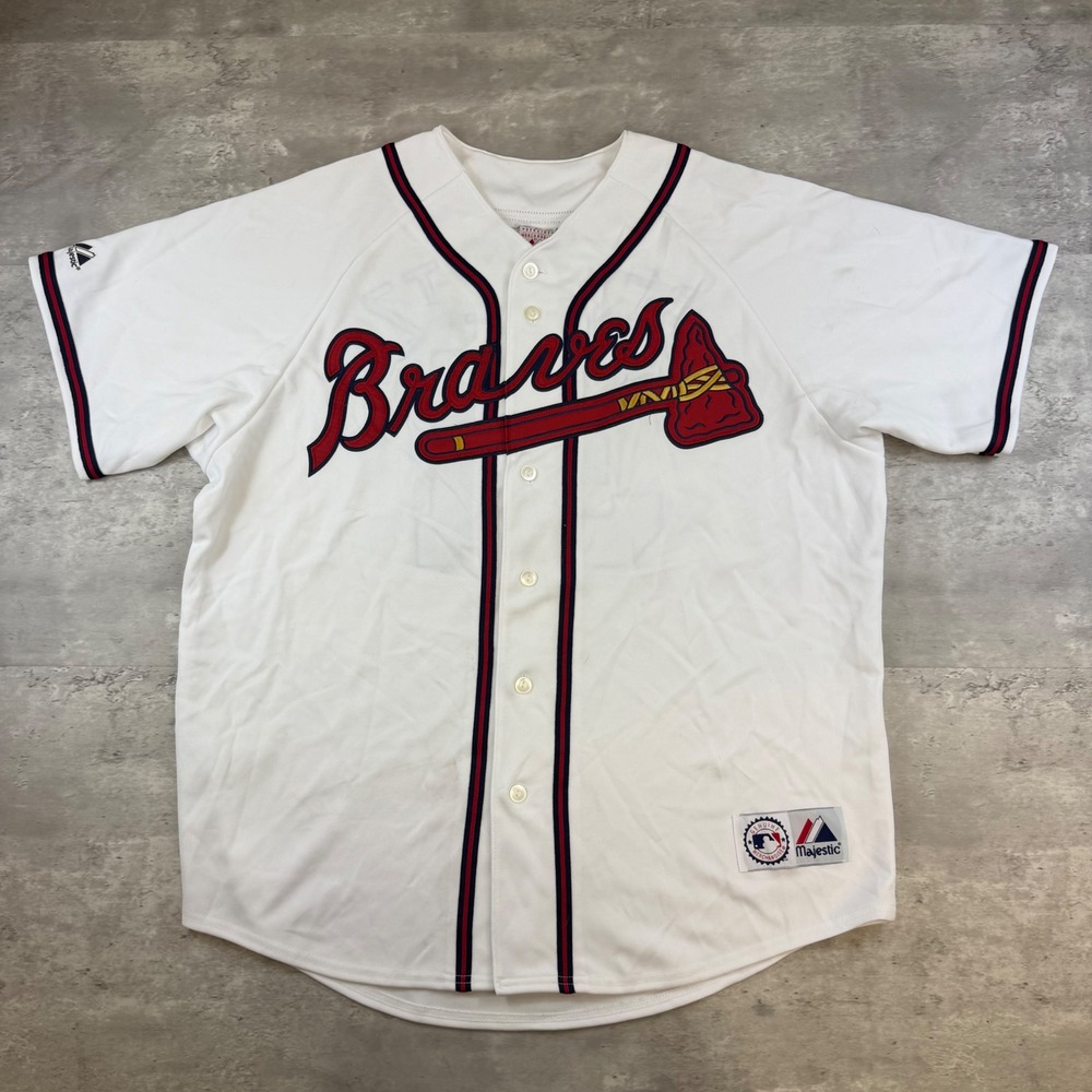 Majestic‎ Atlanta Braves Schultz 31 Baseball Jersey White Mens XL MLB Authentic